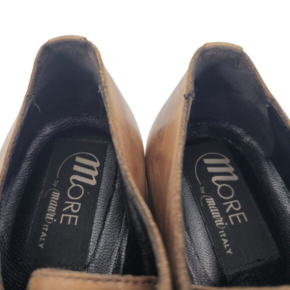 VINTAGE More by Mauri Italy Dress Shoes Men's 10 Patina Brown Monk Strap Loafers - Picture 4 of 10